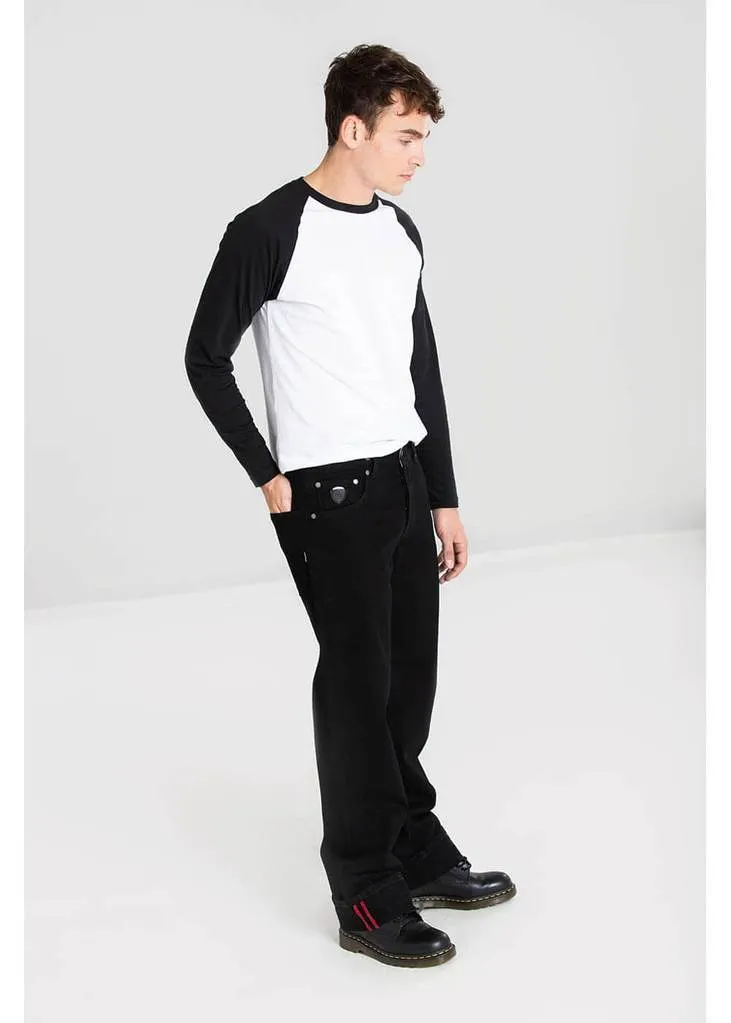 Chet Rock Herren Loose Larry Jeans Schwarz