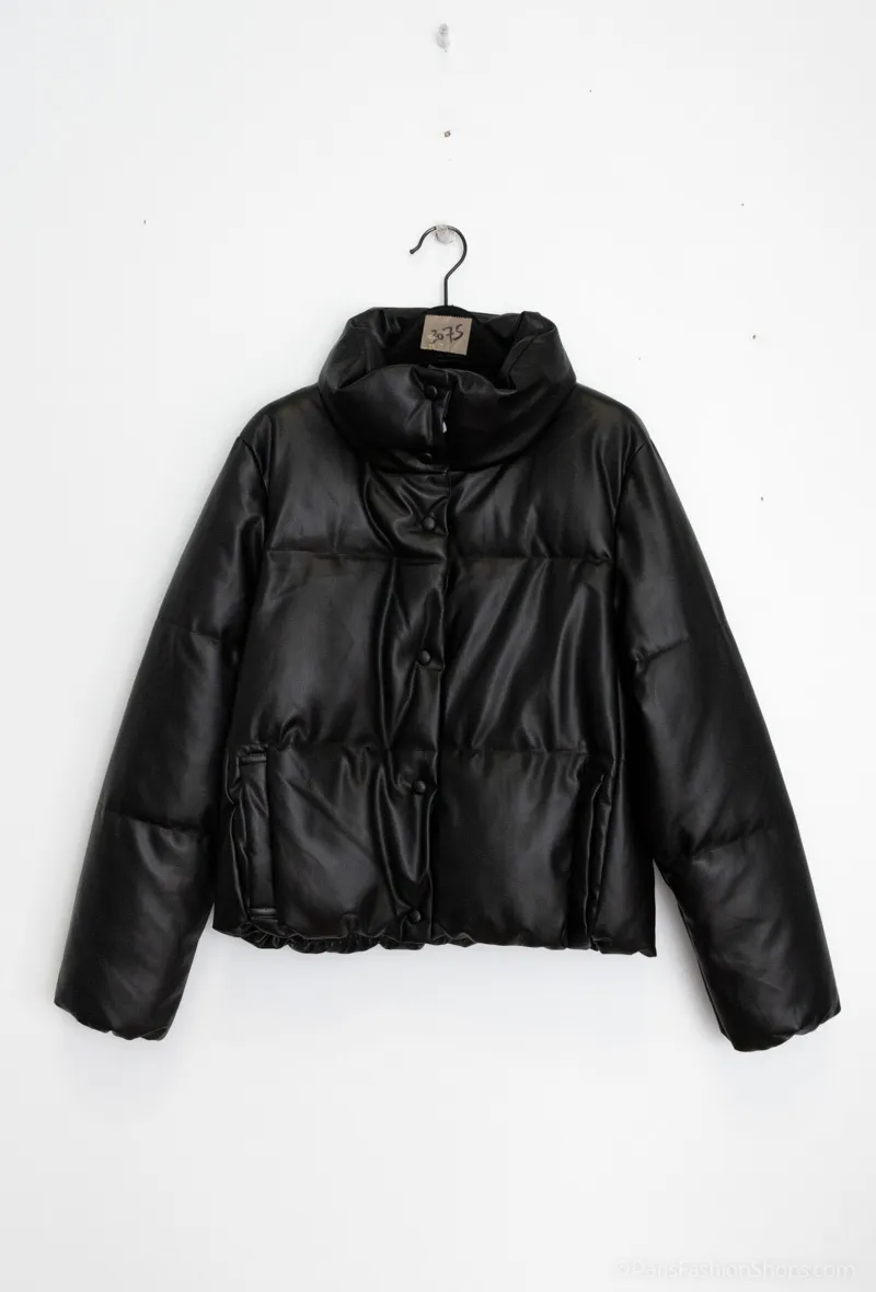 Daunenjacke aus Kunstleder