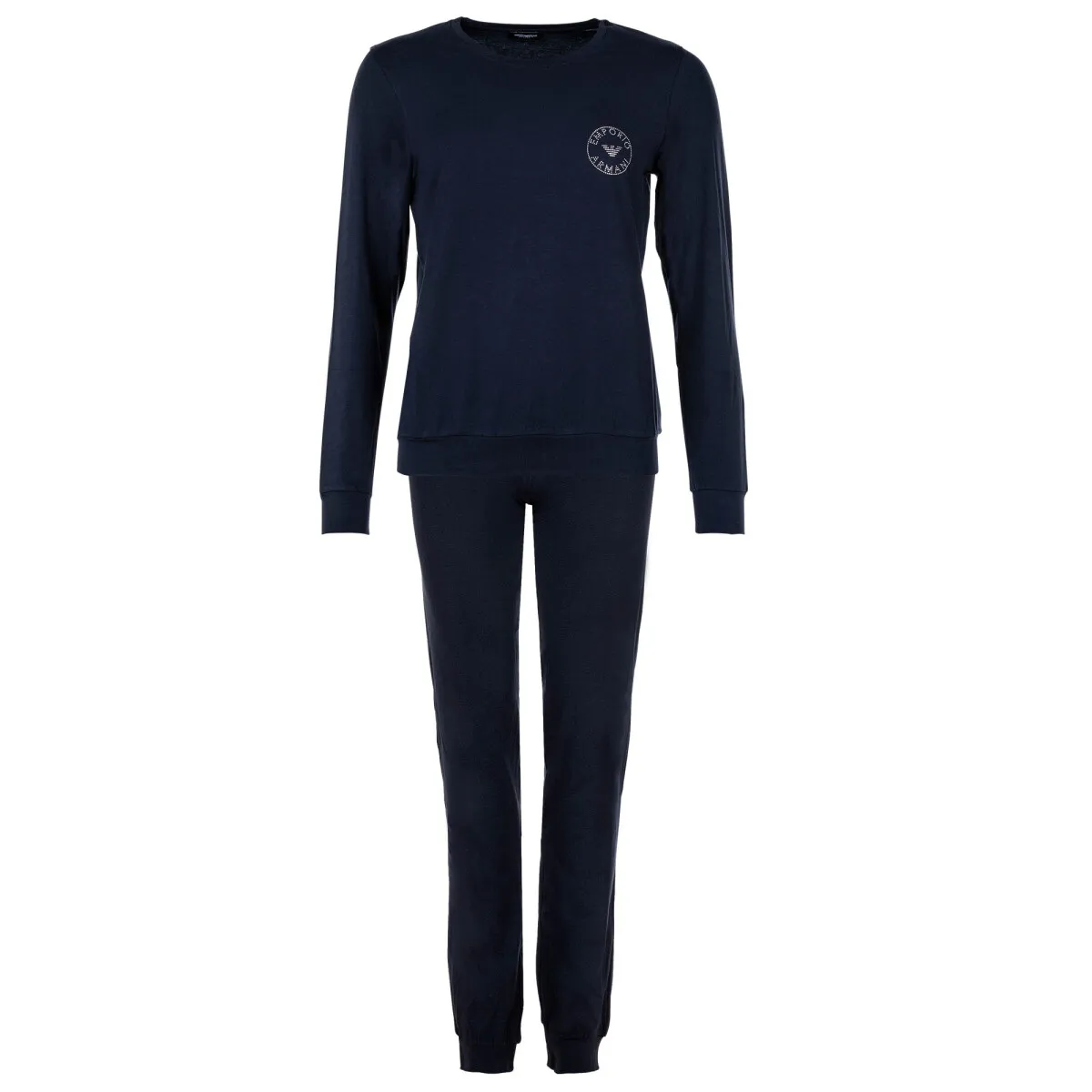 EMPORIO ARMANI Damen Schlafanzug Set 2-tlg. - ESSENTIAL STUDS LOGO, Pyjama