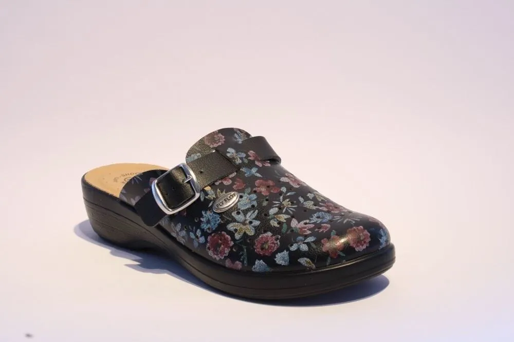 Fly Flot Hausschuh Hauspantolette schwarz 855378