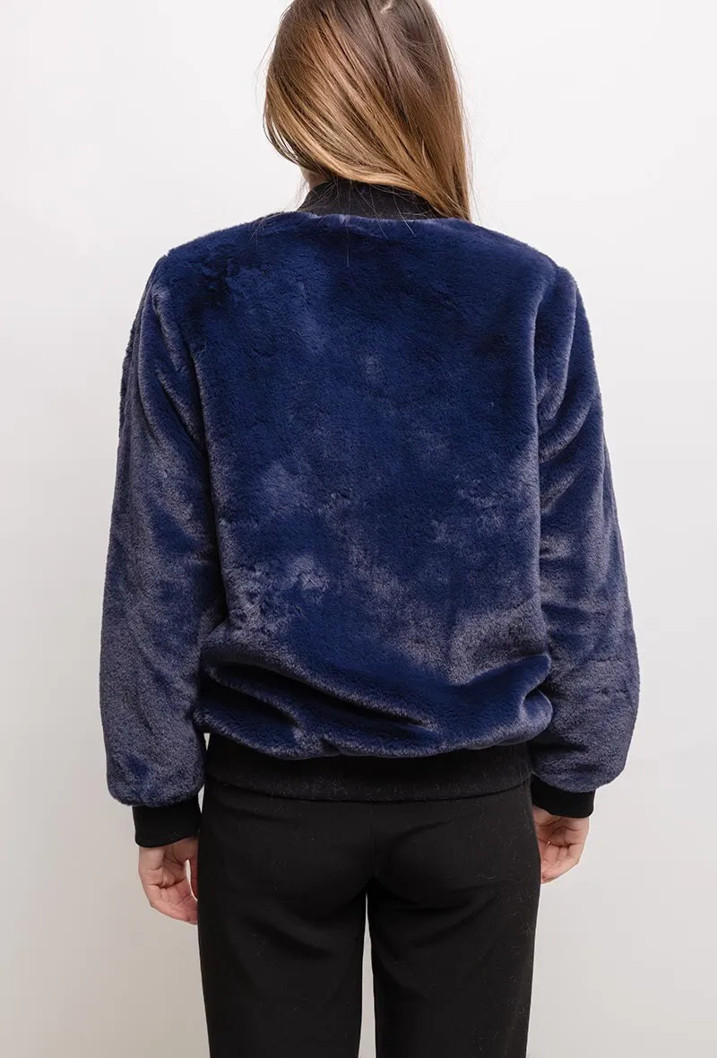 Fur bomber jacket