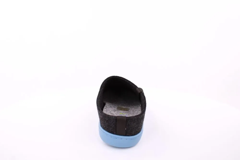Fuß Bequem Herren Hausschuh Pantolette Wechselfußbett blau, schwarz S23 801/01