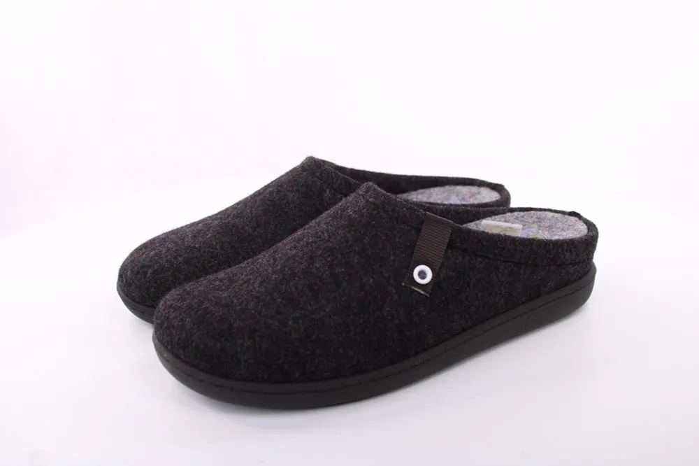 Fuß Bequem Herren Hausschuh Pantolette Wechselfußbett blau, schwarz S23 801/01