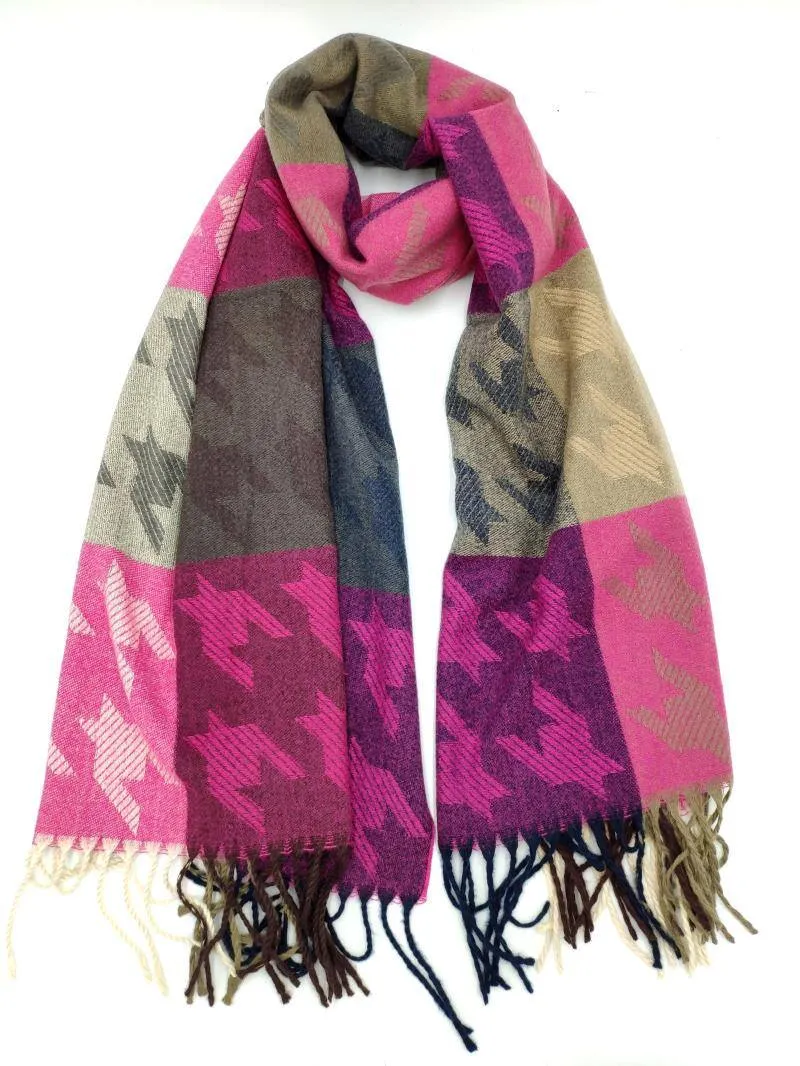 Hahnentritt-Jacquard-Schal