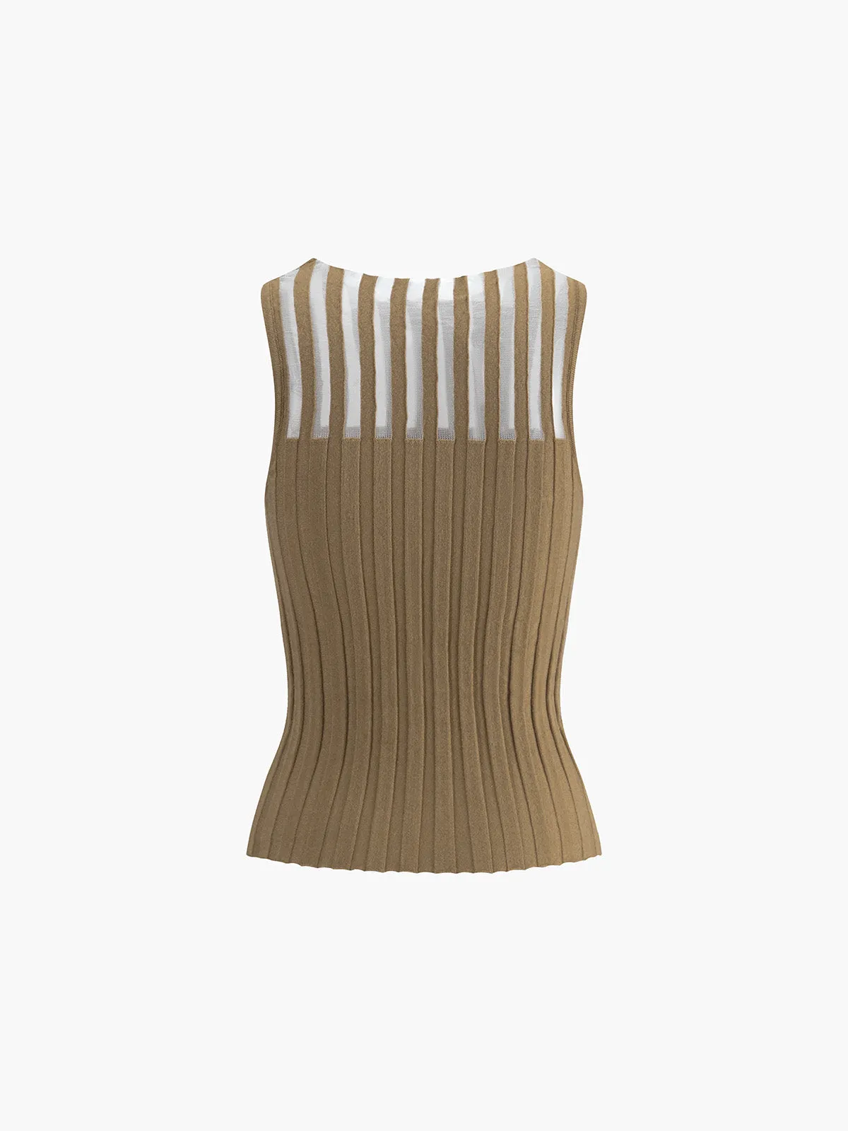 Heidi-Mode | Transparentes Geripptes Tanktop