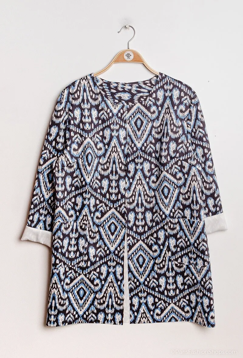 Jacket with printed patterns