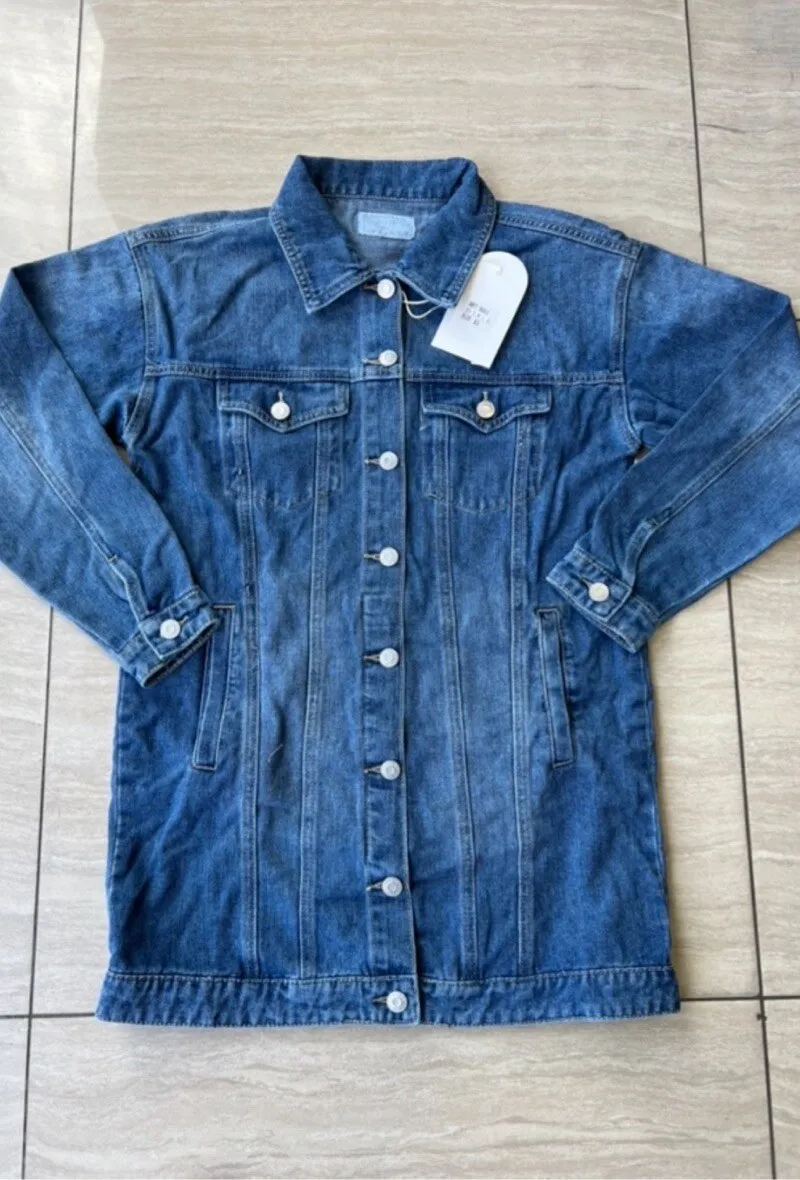 Long denim jacket