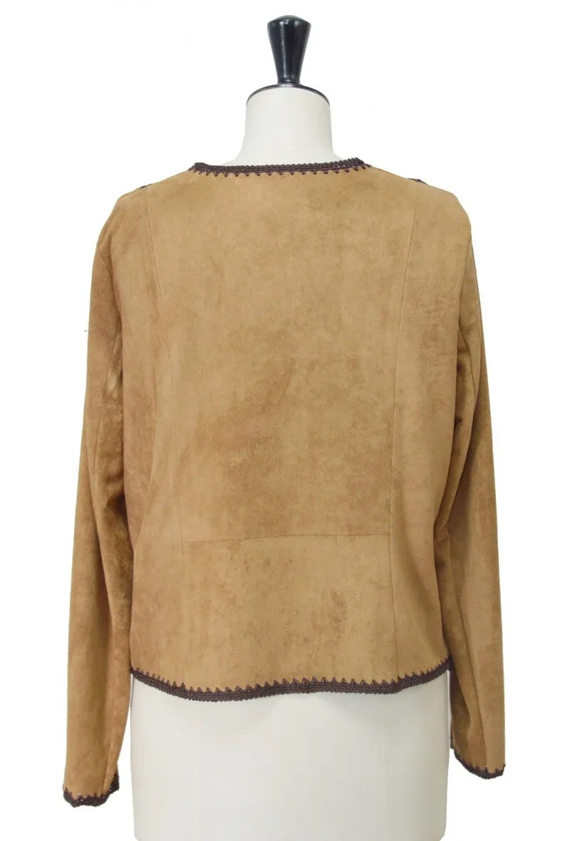 Patchwork suede jacket