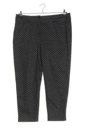 Peter Hahn Stoffhose schwarz-weiß Punktemuster Casual-Look