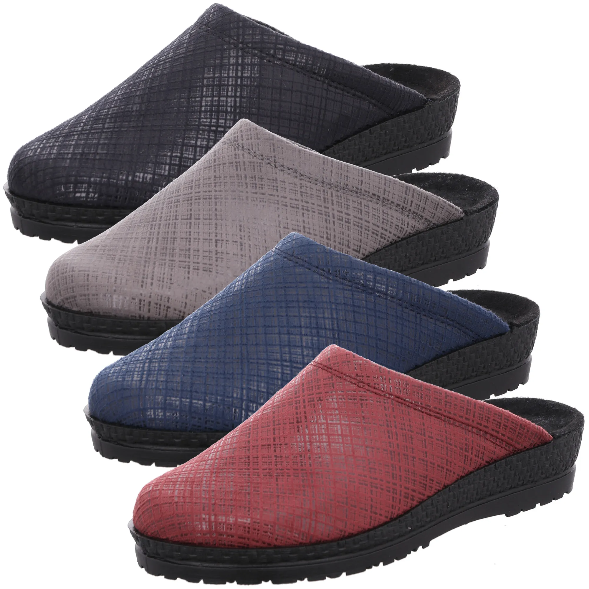 Rohde Pantoffel Keilabsatz Hausschuh Microvelour Neustadt-D