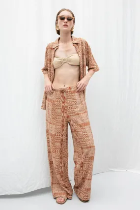 Set: Oversize-Leinenmischung-Hemd und weite Leinenmischung-Hose - BSL