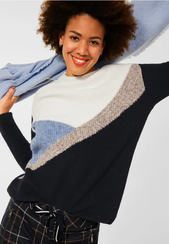 Street One Pullover mit Stehkragen 