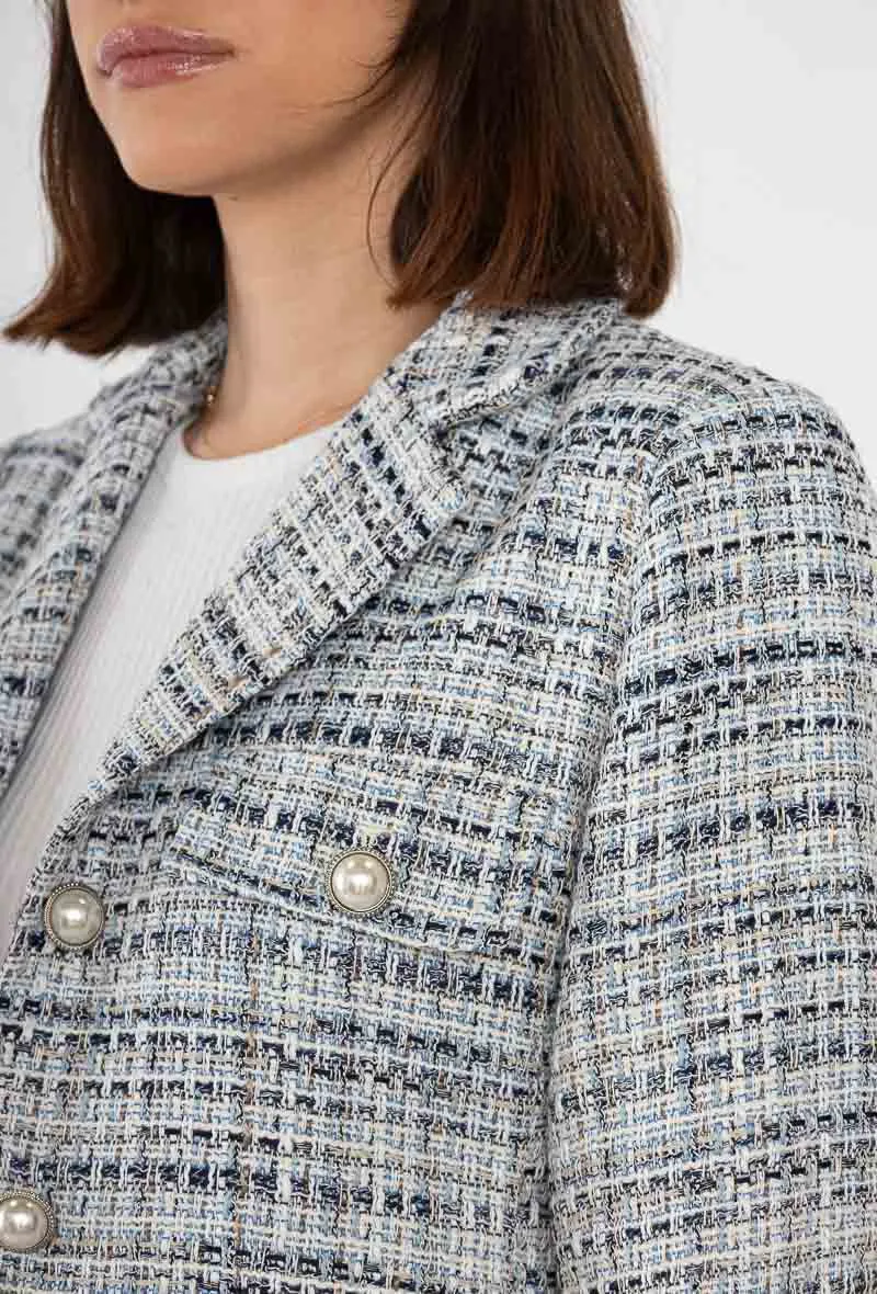 Strukturierte Jacke mit langen Ärmeln