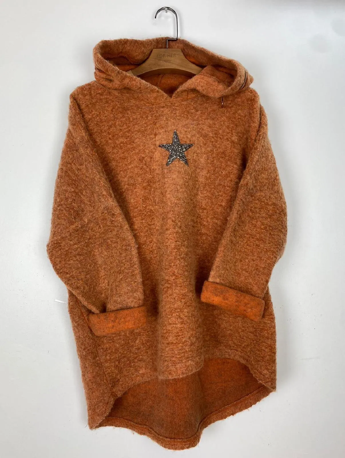 Unifarbener Oversize-Mantel